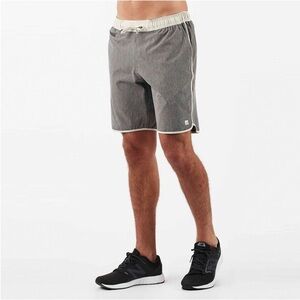Vuori Banks Shorts in Grey Linen